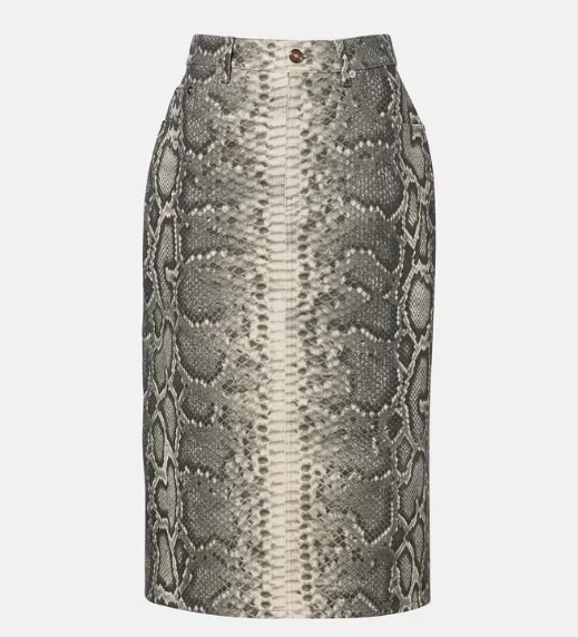 Adelaide Snakeskin Skirt